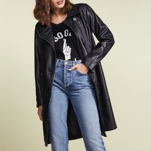 Blank NYC faux leather trench